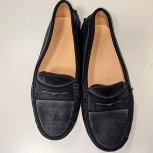 TOD'S Blue Leather Driving Loafer Size 32